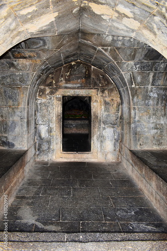Entrance to the graves of Salabat Khans and Chand Bibi at Salabat Khans II Tomb  or Chandbibi Mahal.  Ahmednagar  Maharashtra  India.