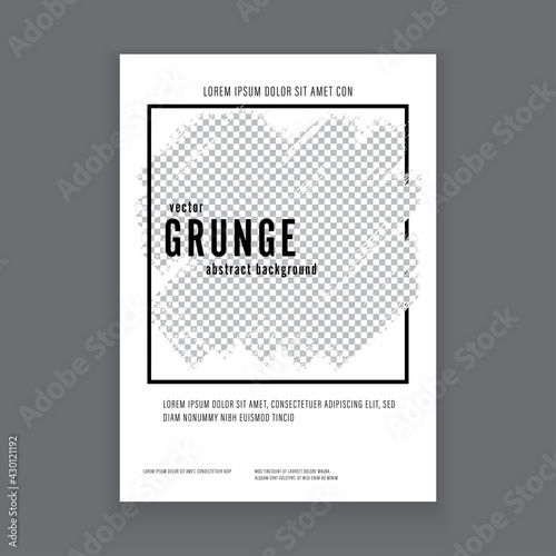 Vector grunge brush paint clipping masks. Template frame for banner design.