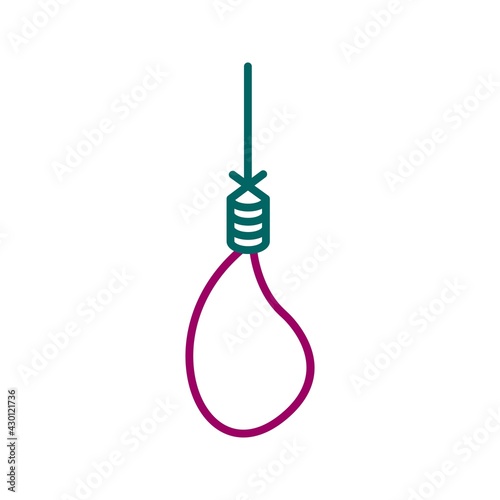 Unique Noose Line Vector Icon