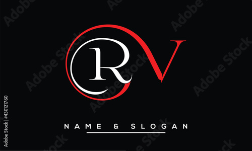 VR, RV, V, R  Abstract Letters Logo Monogram