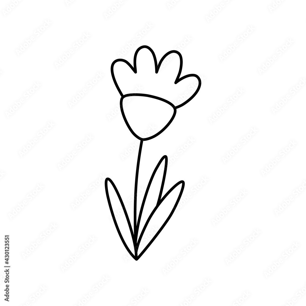 doodle with plants, flower, grass, tulip. Linear vector illustration. hand drawn style symbols and objects . simple, black drawing for sticker, decor, postcard, icon, coloring page, logo. doodle with plants, flower, grass, tulip. Linear vector illustration. hand drawn style symbols and objects . simple, black drawing for sticker, decor, postcard, icon, coloring page, logo.