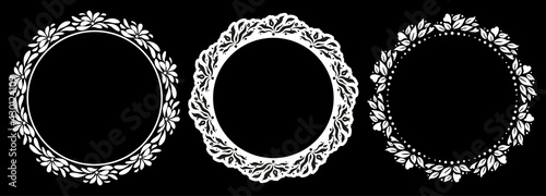 Floral frames. Set of decor...