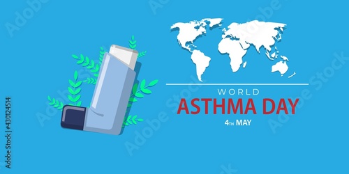 Vector illustration for world asthma day-4 may