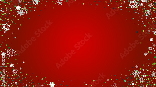 Christmas Vector Background with Falling Glitter Snowflakes and Stars. Isolated on Transparent. Realistic Snow Twinkly Pattern. Glitter Overlay Print. Winter Party. Design for Banner, Poster.