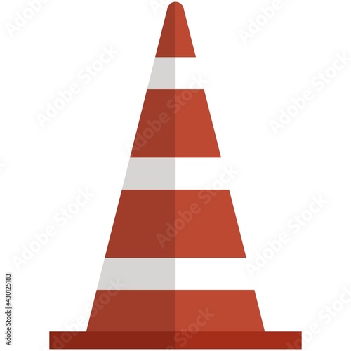 Vector road cone traffic or construction caution
