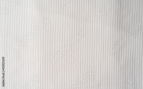 Fototapeta Naklejka Na Ścianę i Meble -  white waffle cotton fabric background