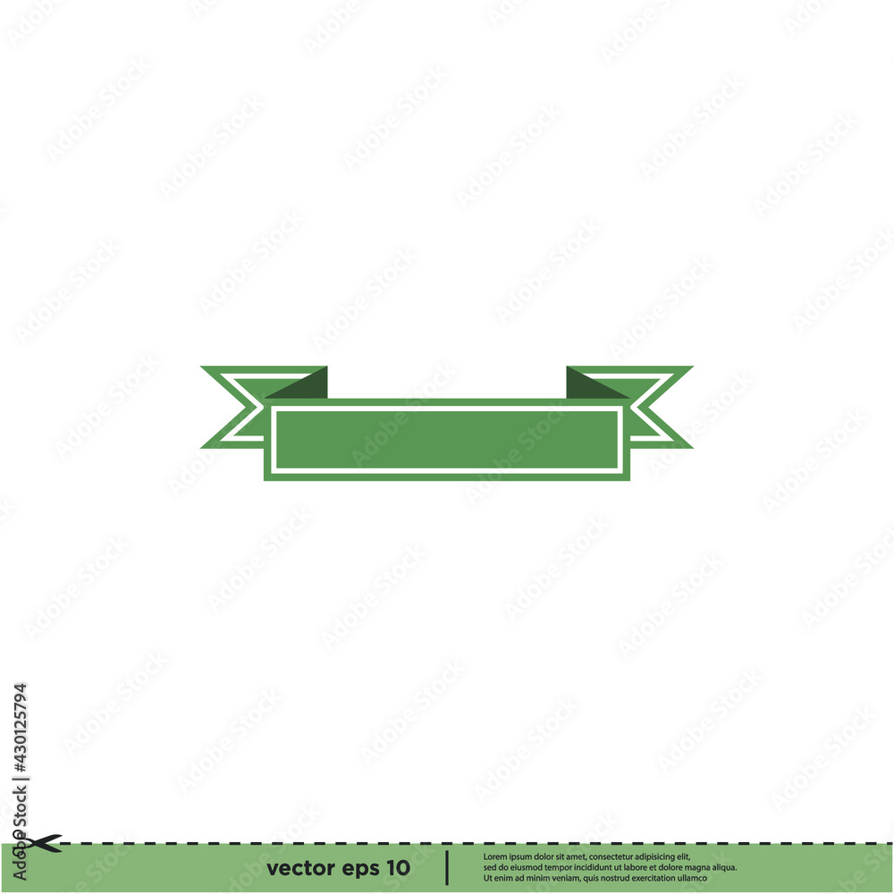 icon ribbon set, simple design element
