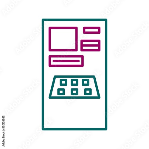 Unique Cash Machine Line Vector Icon