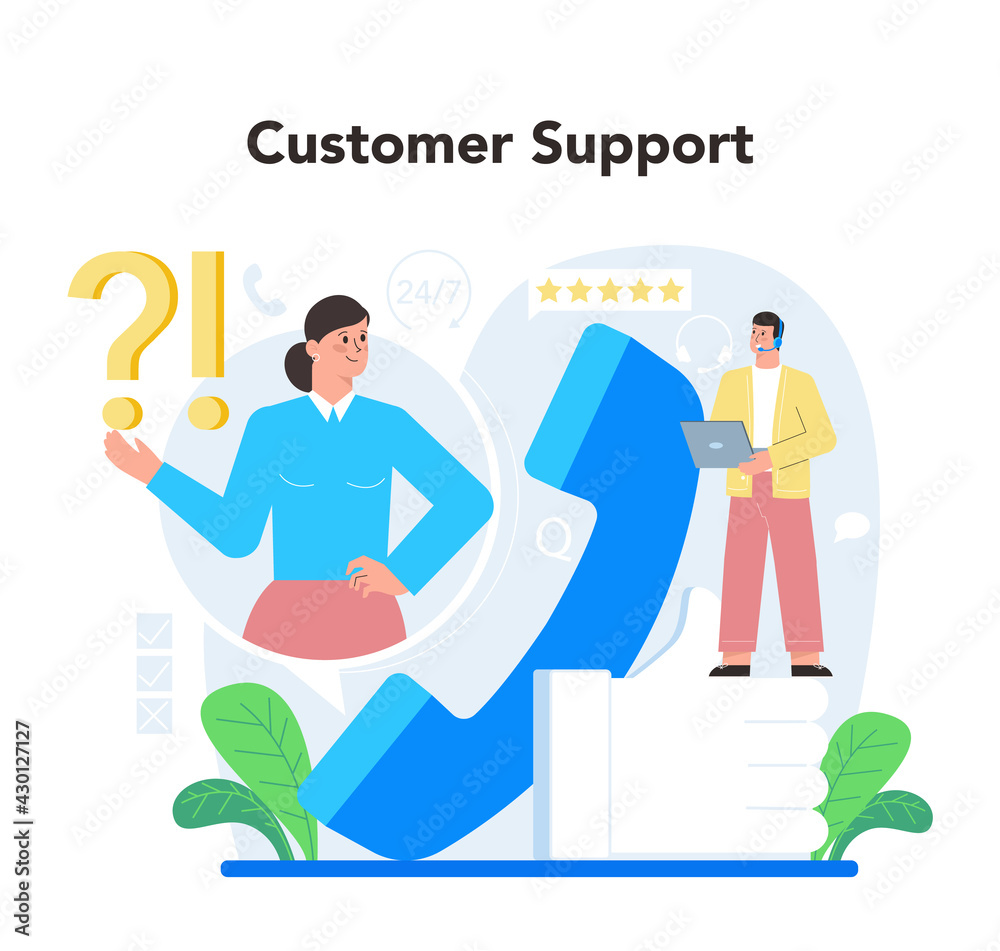 Technical support concept. Idea of customer service. Consultant support