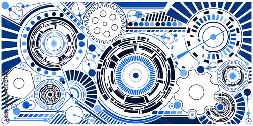 Mécanique Futuriste Bleu