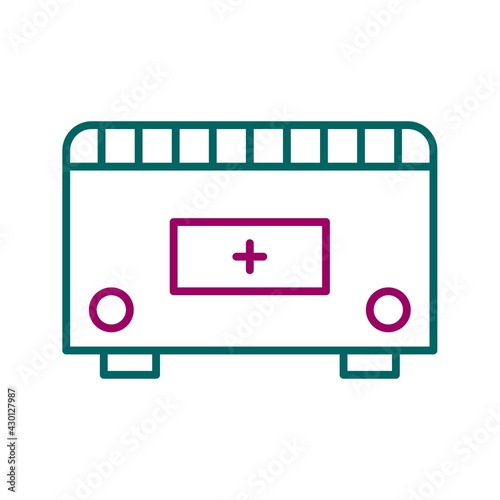 Unique Convection Heater Line Vector Icon