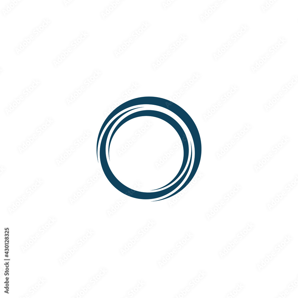 circle swoosh style company logo frame circle swoosh style company logo frame