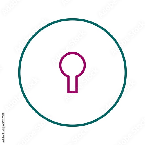 Unique icon of key hole