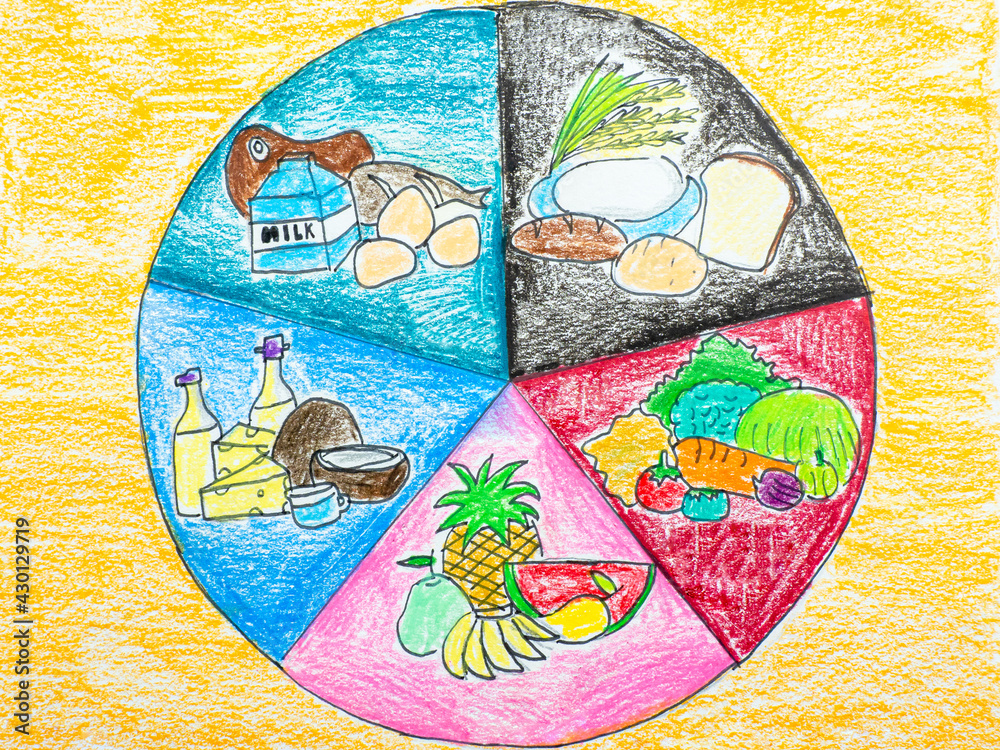 Pencil and crayon drawing of a 12 year old boy draws a picture of the