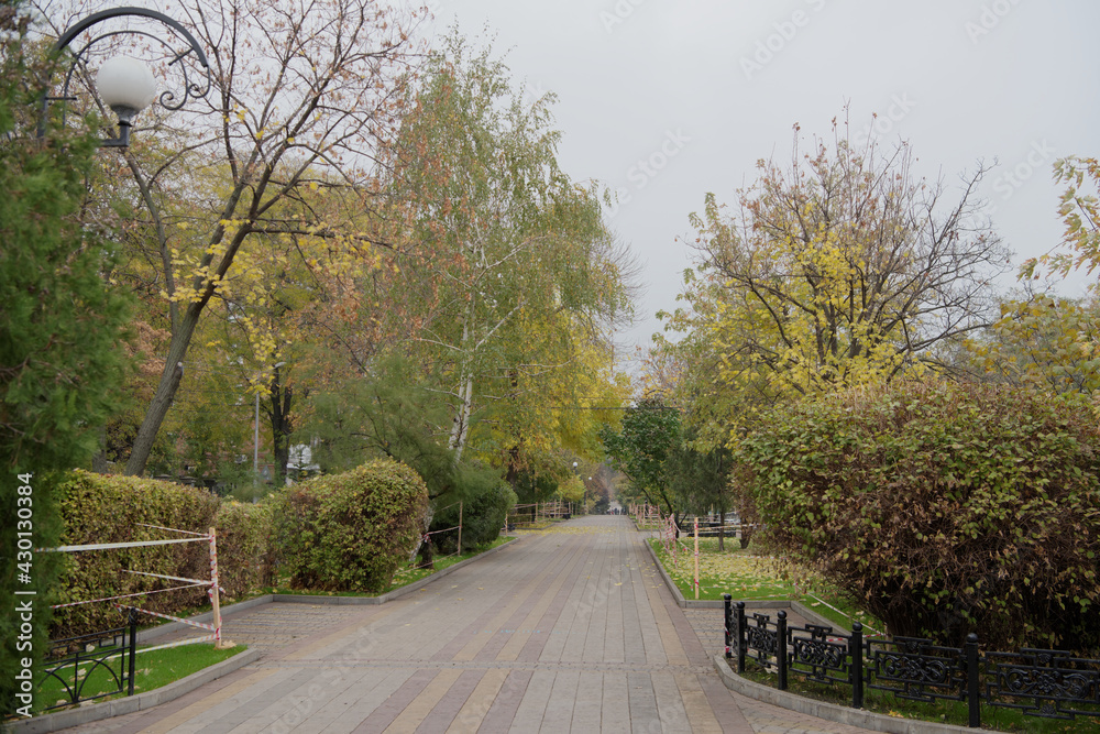 Pushkinskaya Street in autumn day Pushkinskaya Street in autumn day