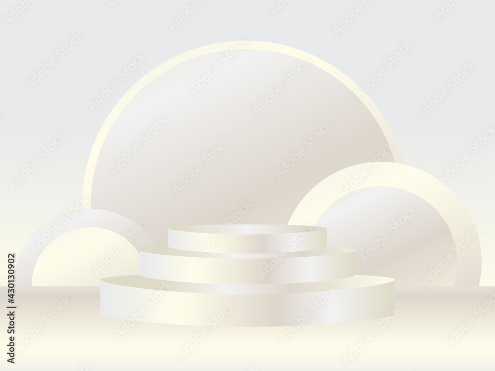 3d podium in a minimalistic style with geometric shapes. Gradient podium for product presentation, silver color. Advertising pedestal, layout. Vector illustration 3d podium in a minimalistic style with geometric shapes. Gradient podium for product presentation, silver color. Advertising pedestal, layout. Vector illustration