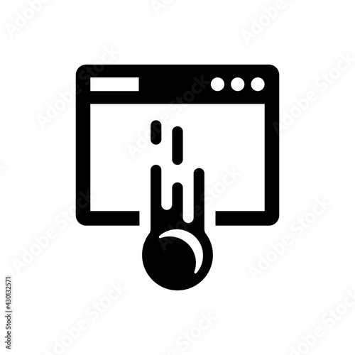 Online money fall icon