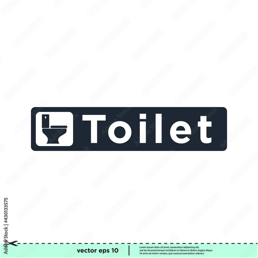 toilet icon sign vector simple design element toilet icon sign vector simple design element