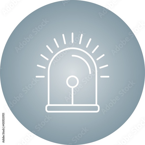 Unique line vector icon of siren