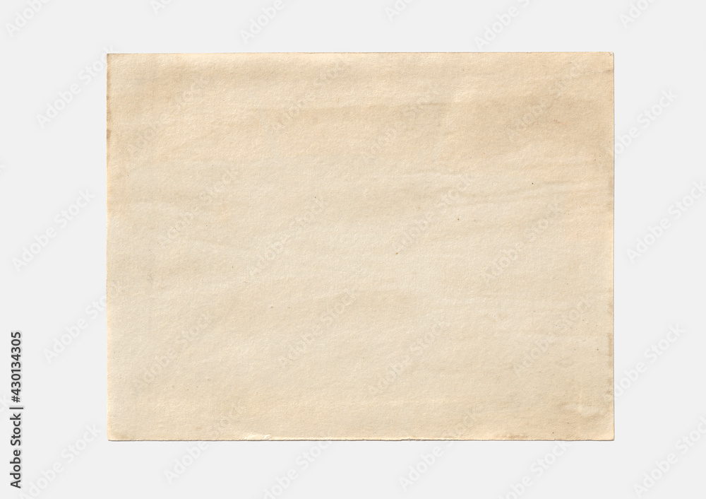 Old brown vintage paper on white background
