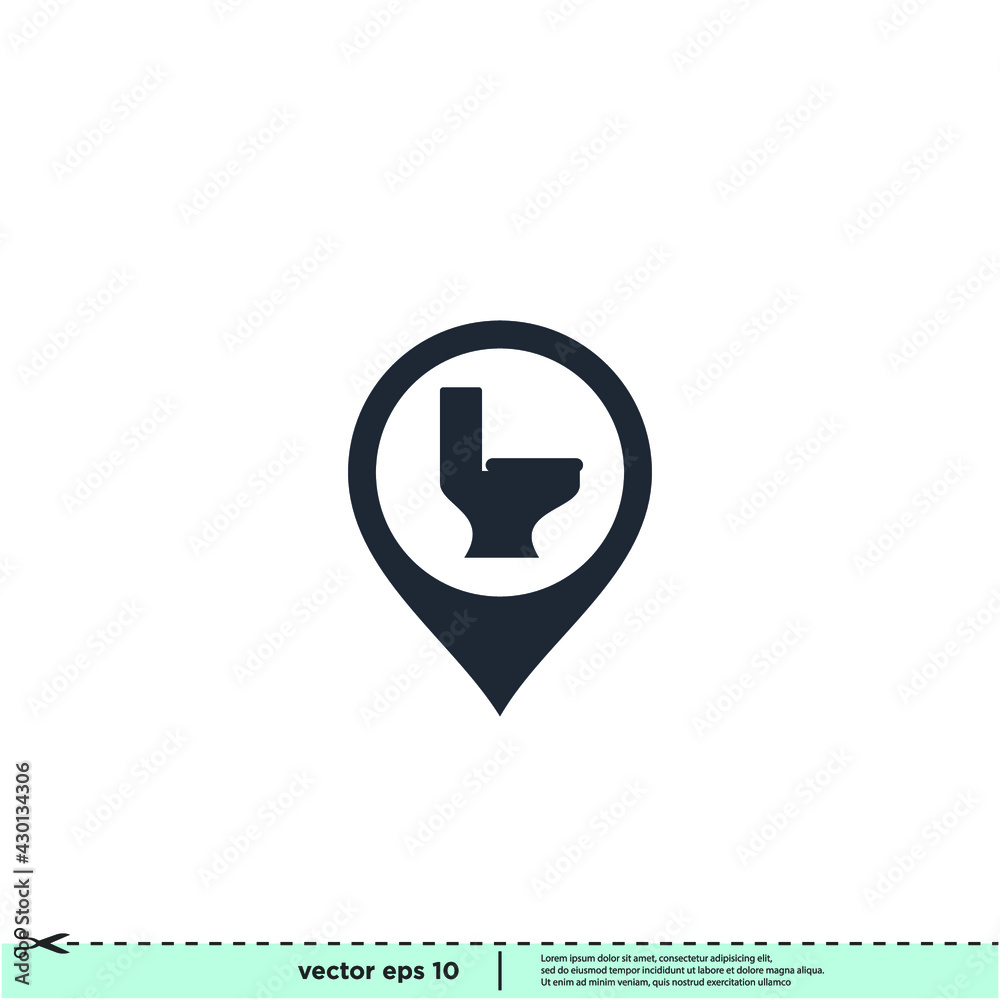 toilet icon sign vector simple design element toilet icon sign vector simple design element