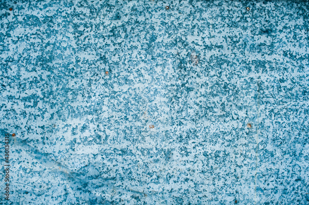 background metal surface with blue paint