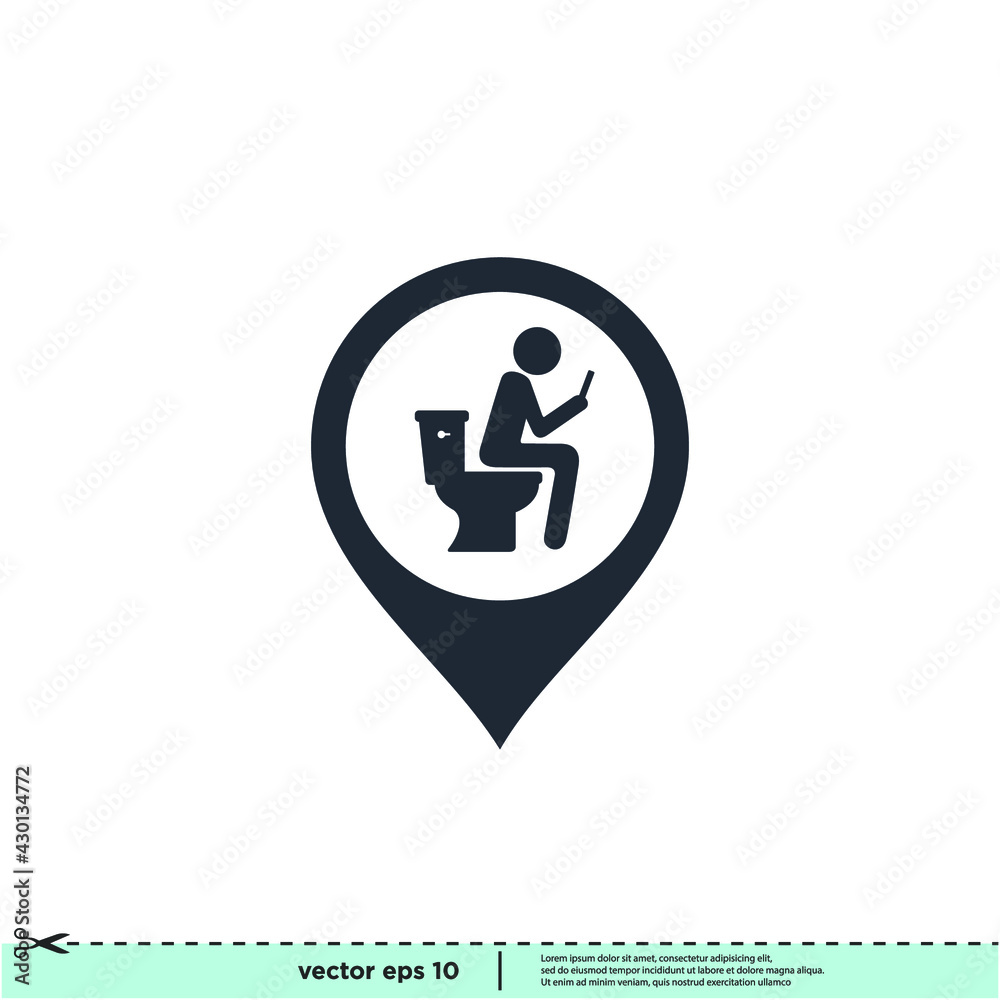 toiled location icon simple design element toiled location icon simple design element