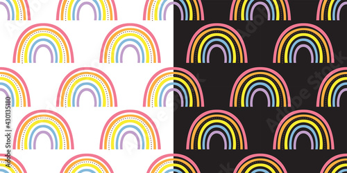 Seamless pattern with gay rainbow heart. LGBT pride symbol. Design element for fabric  banner  wallpaper or gift wrap.