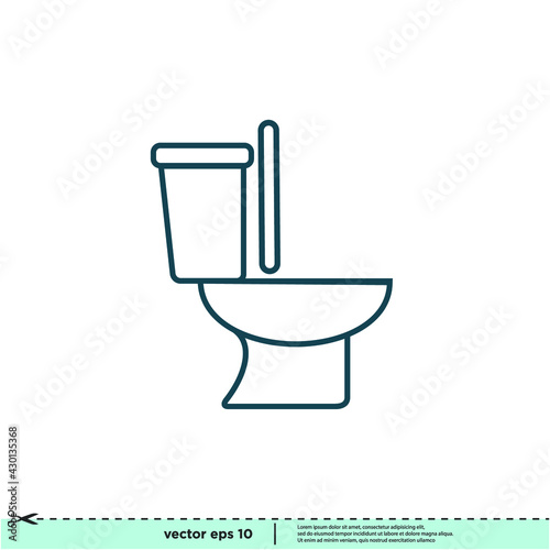 toilet icon sign vector simple design element