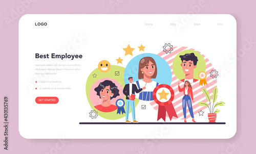 Personnel screening web banner or landing page. Business recruitment