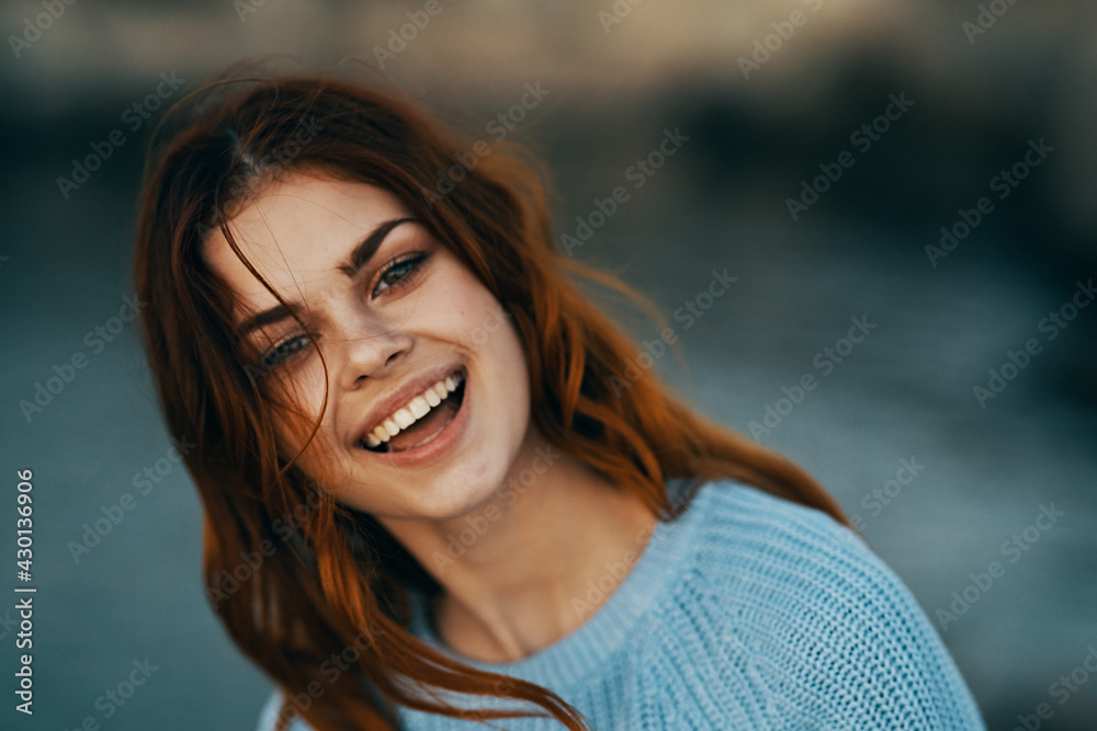 pretty woman outdoors smile charm freedom lifestyle