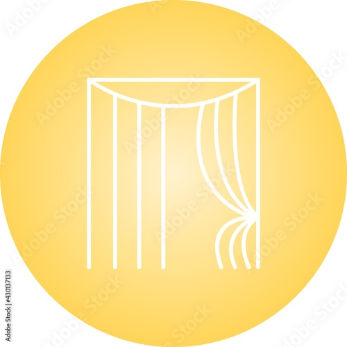 Unique Curtains Line Vector Icon