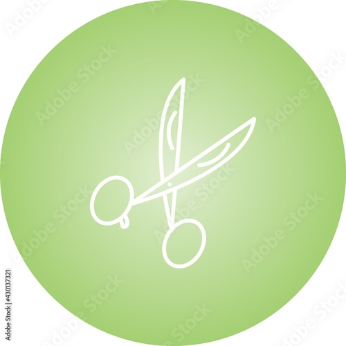 Unique Scissors line vector icon