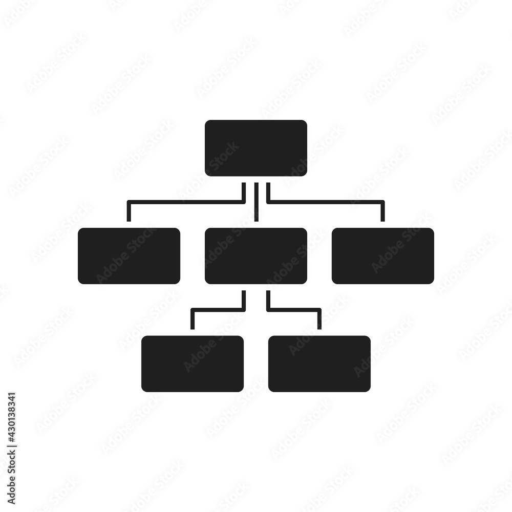 Hierarchy icon flat vector illustration