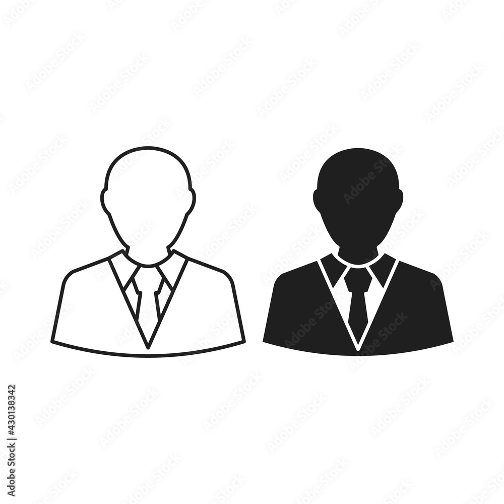 Manager or businessman icon vector design Manager or businessman icon vector design