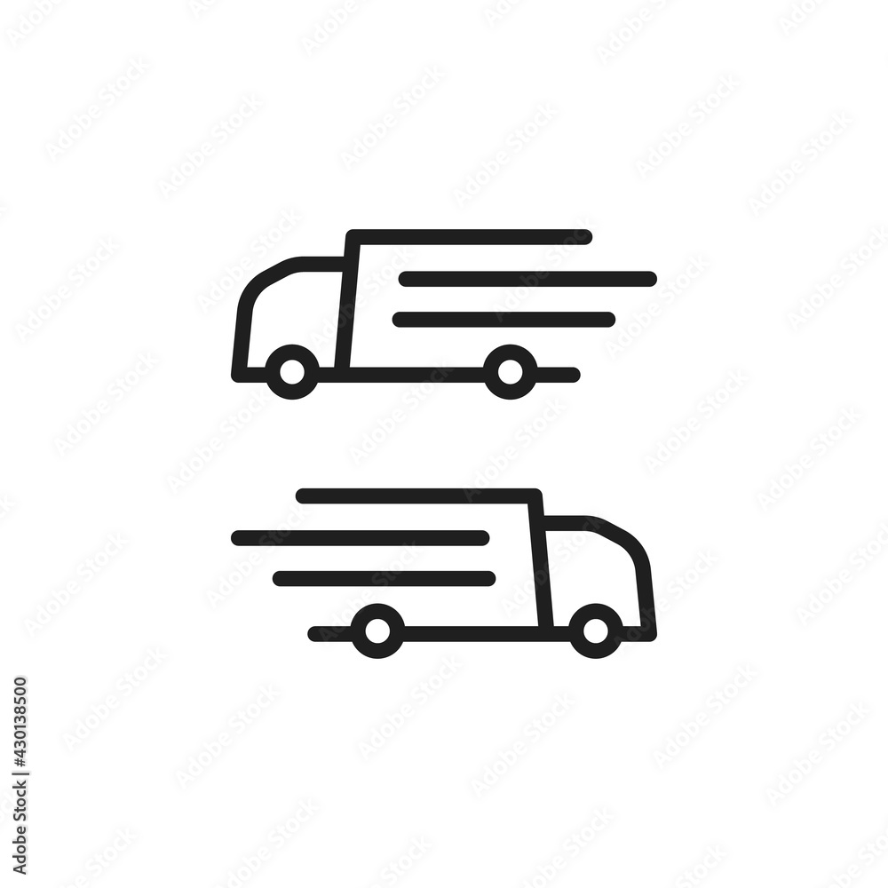 Truck icon vector design illustration. delivery service logo.