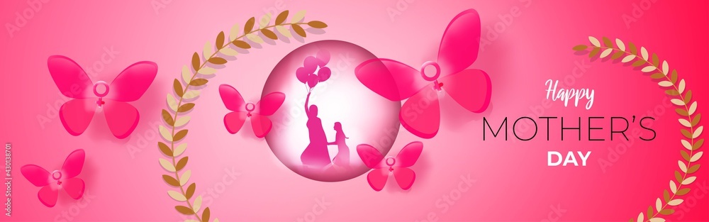 vector illustration for Happy Mother's  Day-8may