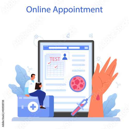 Endocrinologist online service or platform. Thyroid examination.