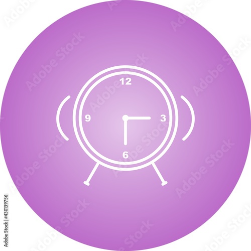 Unique Alarm clock line vector icon