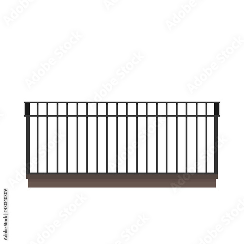 Railing vector. railing on white background. wallpaper. free space for text. copy space.