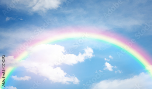 rainbow in cloudy sky © hui_u