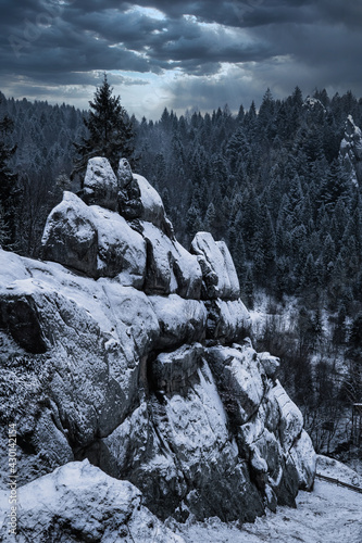 Tustan castle, Truskavets Ukraine, Karpati, Carpatians photo