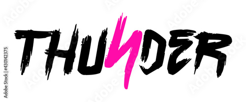 thunder font text design
