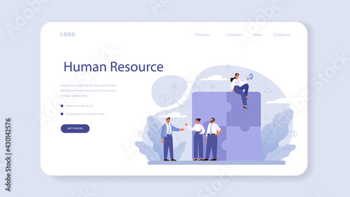 Trade union web banner or landing page. Employees care idea.