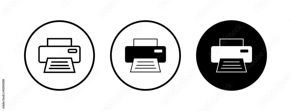 Printer icons set. print icon. Fax vector icon. Printer icons set. print icon. Fax vector icon.