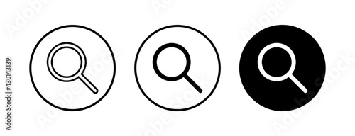 Search icons set. Glass vector icon. search magnifying glass icon. Find