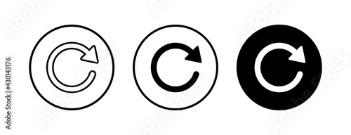 Refresh icons set. Reload icon vector. Update icon. convert icon