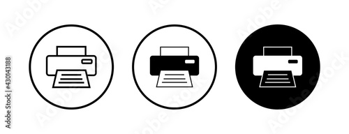 Printer icons set. print icon. Fax vector icon.