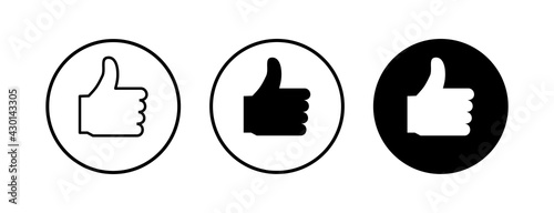 Like icons set. Thumbs up icon. social media icon