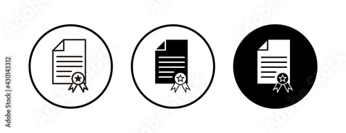 License icons set. Approved or Certified Medal Icon